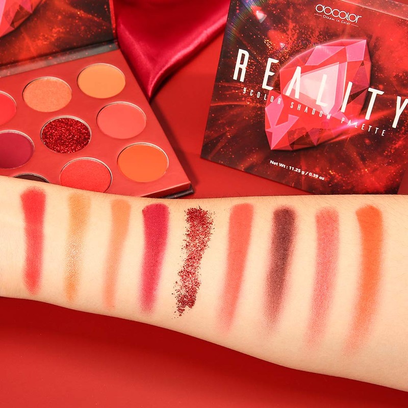 Docolor Eyeshadow Palette Red Gemstone Make Up Palette Vegan Formula