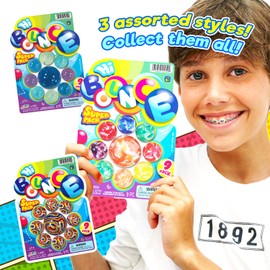 2CHILL Hi Bounce – Small Bouncy Balls for Kids (2 Packs, 9 Balls Each) – 8 Colorful Small Rubber Balls & 1 Large 45mm Bouncy Balls – Bulk Party Favors & Classroom Prizes. 959-2s