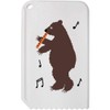 Azeeda 'Flute Playing Grizzly Bear' Plastic Ice Scraper (IC00036452)