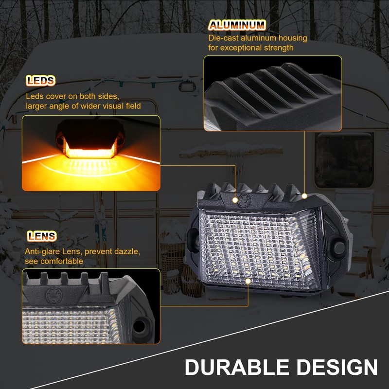 POVTOR RV Exterior LED Light, 39 LED Porch Light With