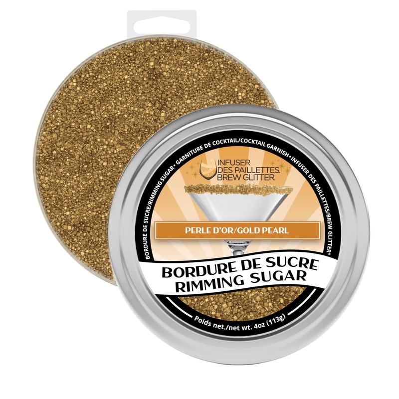 Brew Glitter - Gold Rimming Sugar (4oz, 1x Bar Tin)