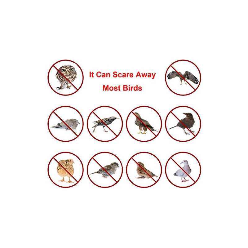 SUJAYU Bird Scare Tape, 2 Pack 1''x260FT Double Sided Repellent