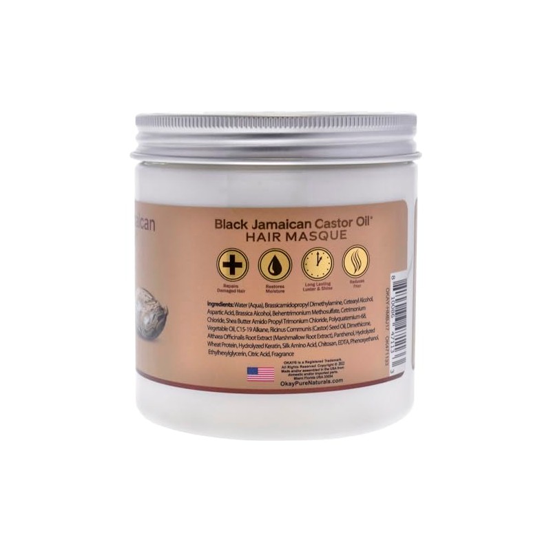 Black Jamaican Castor Oil Hair Masque by Okay for Unisex