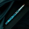 Hongdian N7 Grey Resin Piston Fountain Pen Rabbit Cap, Iridium