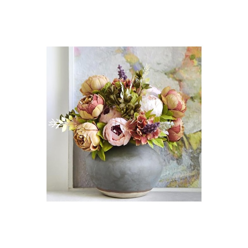 FiveSeasonStuff - Flores Artificiales Peonías de Seda y hortensias para