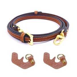 Strap compatible for Longchamp Mini Bag,Handbags Straps with Gold Hardware, No Punching Required, Handbag Straps Crossbody,Leather Adjustable Buckle Design for Longchamp Mini Bag