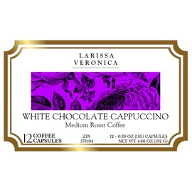 White Chocolate Cappuccino Medium Roast Coffee (Single Serve K-Cup Pods) (Gourmet, Naturally Flavored, Whole Coffee Beans) (12 pods, ZIN: 578104) - 2 Pack