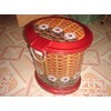 Decorative 10 L Oval Plastic Step Trash Can 13" Tall,