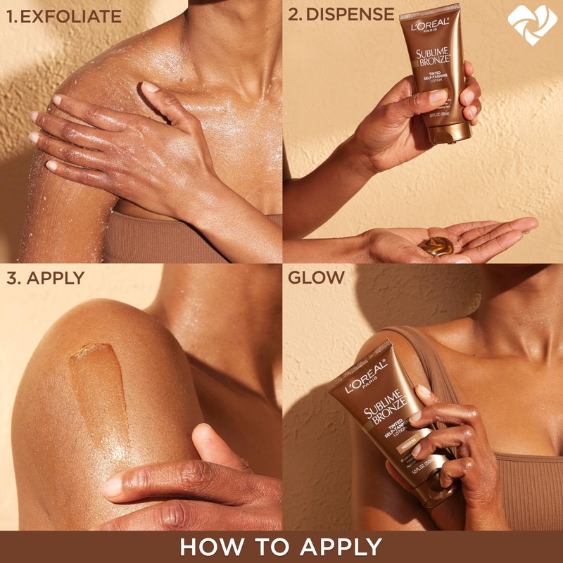 L'Oreal Paris Sublime Bronze Tinted Self Tanning Lotion, Medium Natural