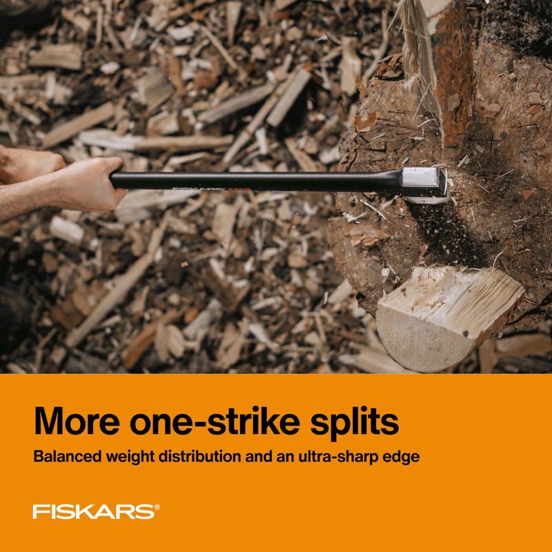 Fiskars X25 Splitting Axe, 28" Wood Splitting Axe for Medium