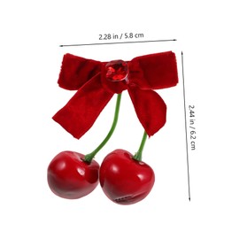 Healvian Cute Cherry Hair Clips Metal Hairpins Fruit Hair Barrettes Girls Claw Clips Fruit Accessories