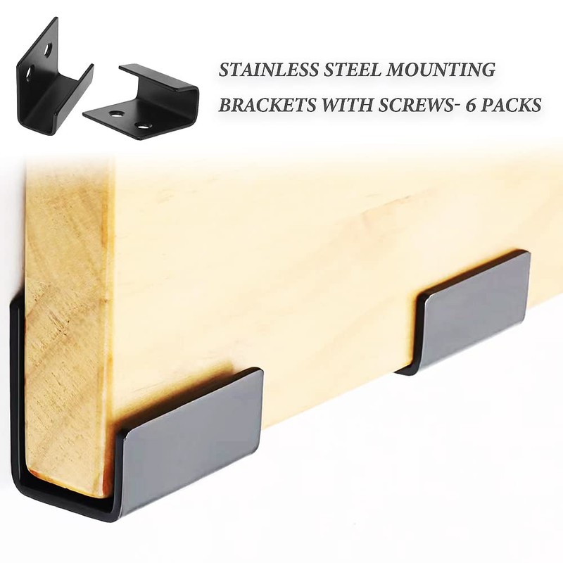 U Bracket Stainless Steel Mounting Brackets 1.6" x 1.3" Wall
