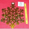 Beistle 14 inch Prismatic GOLD Snowflake Cutout 1 piece, Assorted