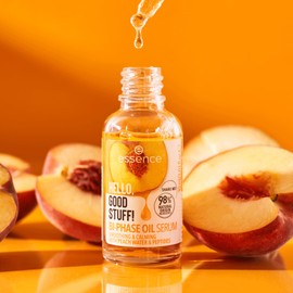 essence HELLO, GOOD STUFF! BI-PHASE OIL SERUM, Face Serum, Transparent, Moisturising, Smoothing, Vegan, Paraben-Free, No Microplastic Particles, Nanoparticles Free, Pack of 3 (3 x 30 ml)