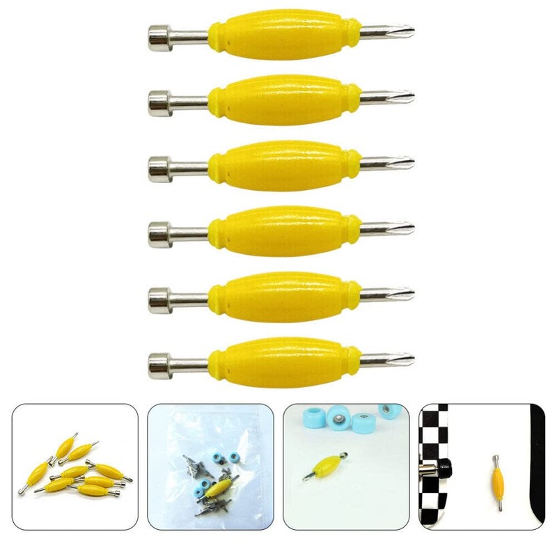ibasenice 6pcs Mini Fingerboard Repair Screwdriver Double End Screwdriver Tool