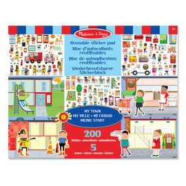 Melissa & Doug Wiederverwendbare Stickerbücher Meine Stadt | Reiseaktivitäten für Kleinkinder | Wiederverwendbare Sticker ideal für unterwegs im Auto oder Flugzeug |Kinderbücher Alter 3-4 Jahre