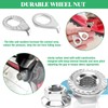 16Pcs 3 Size Bicycle Hub Flanged Axle Nut and Safety