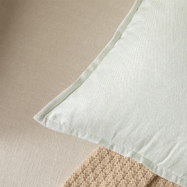 Yaertun Set of 2 Linen Pure Colour Decorative Cushion Covers Modern Cushion Covers Bedroom Sofa Living Room Decorative Cushion Bed Cushion Cover Sofa Cushion 30 x 50 cm Cream White