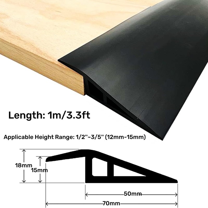Floor Transition Strip PVC Door Threshold Ramp Doorway Edge Trim