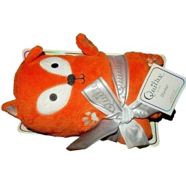 Quiltex 1X !WOW! 35x23 NWT QUILTEX Plush 3D Animal FOX Baby Crib blanket Security Lovey