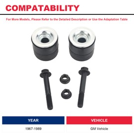 Radiator Rubber Mount Radiator Rubber Core Support Body Mount Bushings & Bolts Fit for GM 1967-1989
