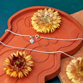 Tuscany Silver Women's Sterling Silver Adjustable Heart Slider 1.5 mm Tocalle Necklace, Silver