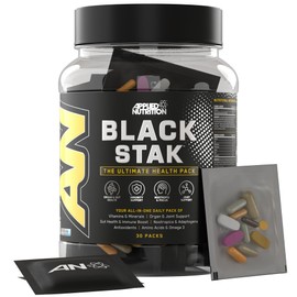 Applied Nutrition Black Stak - Complete Performance Complex - 30 All-in-One Sachets for Health and Immune Support with Multivitamins Antioxidants Aminos Minerals Enzymes and More