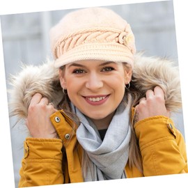 COLLBATH 1pc Exquisite Warm Hat Female Knitted Hat Ear Flaps Lightweight Breathy Material for Outdoor Activities