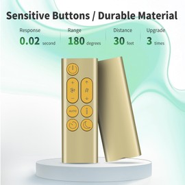 CLVIZCXOM Fan Replacement Remote Control Compatible with Dyson Fan BP04 BP03 (Gold)