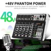 XTUGA KP6 6 Channel Audio Mixer, 16-Bit DSP Effect USB