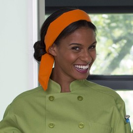Uncommon Threads mens Neckerchief Chefs Hat, Carrot, One Size US