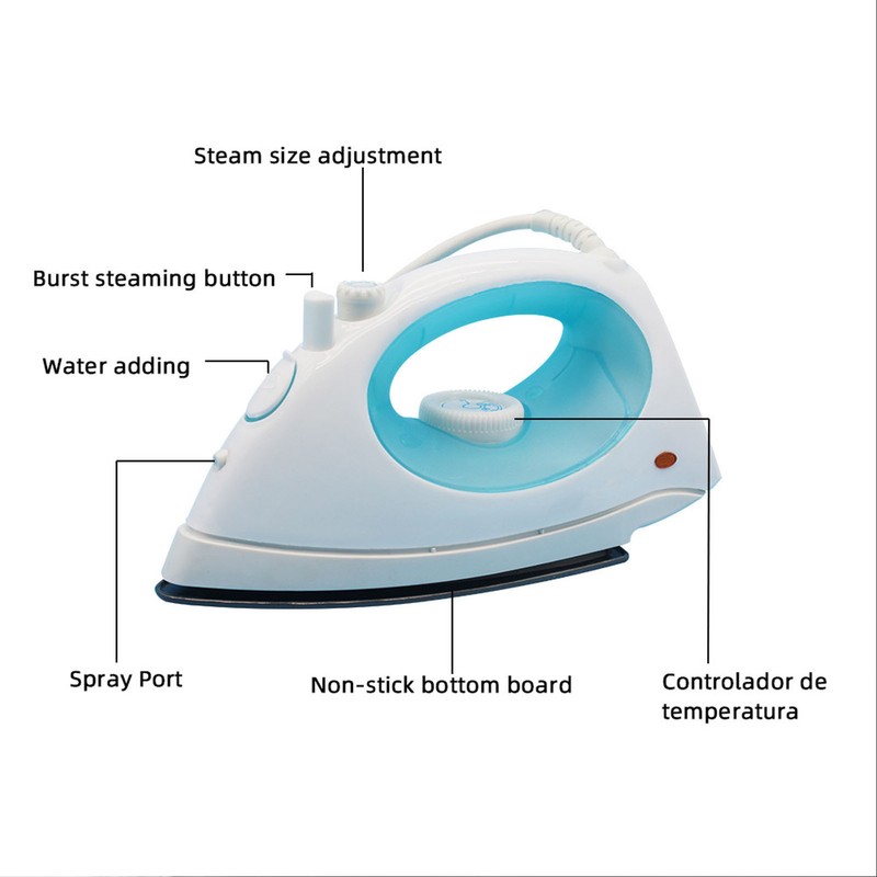 Steam Iron 1200W Fast Heating Continuous Spray Function Wet and