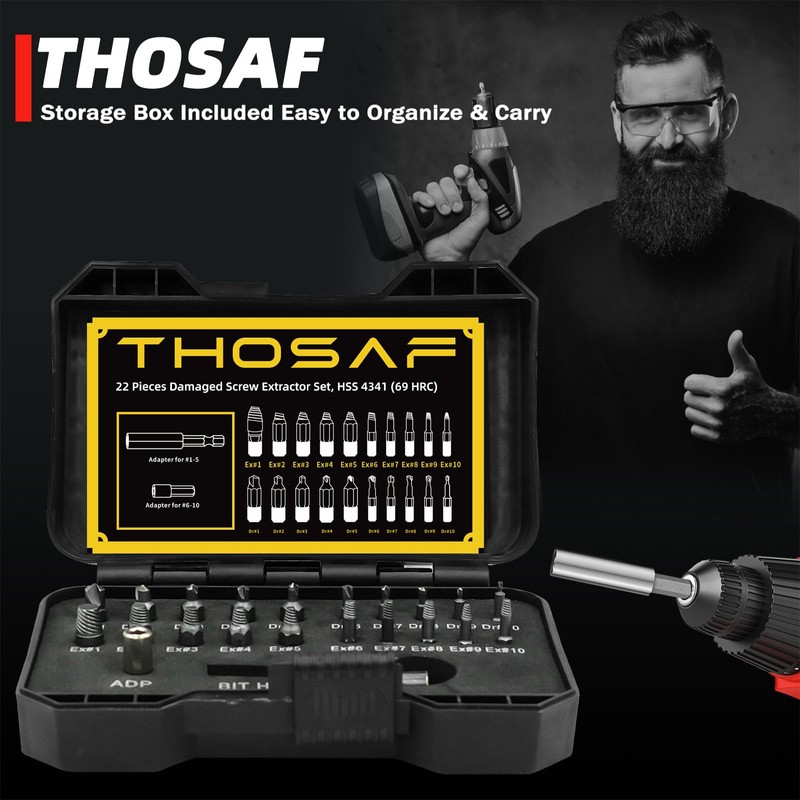 Gifts for Men and Women, Damaged Screw Extractor Kit and