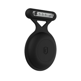 AirTag Case with Safety Pin | Attach Hidden in Toddler, Kid and Elderly Dress | Upgraded Waterproof, Anti-Lost & Dustproof Design | AirTag 2021 Compatible (Black - 1 Pack)