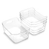 BINO | Plastic Storage Bins, Small - 4 Pack | The SOHO Collection | Multi-Use Organizer Bins | Built-in Handle | BPA-Free | Pantry Organization | Home Organization | Fridge Organizer | Freezer Org