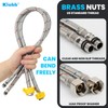 Klabb 32-Inch Stainless Steel Braided Faucet Supply Line, 3/8" Compression