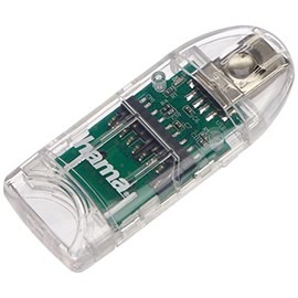 Hama Multi-Kartenleser "8in1" (u.a. microSD/SDHC, SD/SDHC, MMC, USB 2.0), transparent