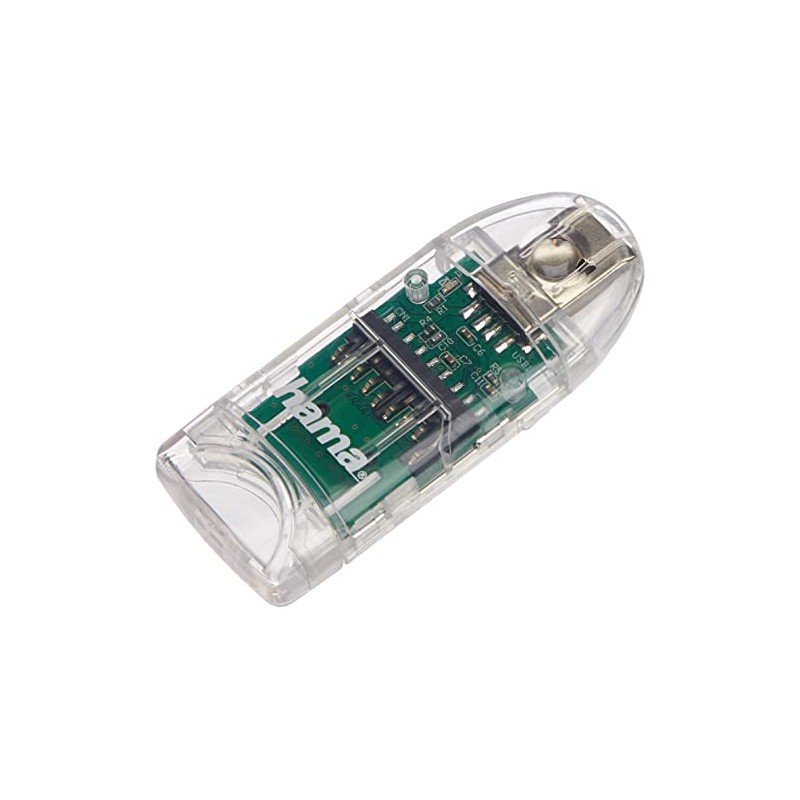 Hama Multi-Kartenleser "8in1" (u.a. microSD/SDHC, SD/SDHC, MMC, USB 2.0), transparent