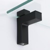 Metal Adjustable Floating Shelf Hardware, Wood/Glass Shelf Bracket Wall MountIing,Adjustable
