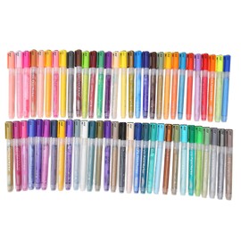 60 Colors Acrylic Paint Marker Pens for Kids Waterproof Strong Coverage Smoothly Writing Marker Pens for Fabric Stone