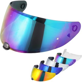 Helmvisier für i10/Hj-31/i70, Motorradhelm Visier,UV Schutz Helmvisier,Motorrad Windschutz Helm Objektiv Visier.Motorradhelm Visier Ersatz (Regenbogen)