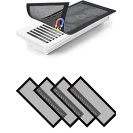 Magnetic Vent Covers Screen 4 Pack - 4x10 Inch Air Vent Filters with Durable PVC Frame, Washable Mesh Screen for Home HVAC, Floor Registers & Vents - Secure Fit, Easy Installation