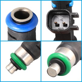 YOUYIA 0280158020 - Inyectores de combustible de 3.7 L, juego de 6 compatibles con Dodge Dakota Durango Nitro Ram 1500, Jeep Commander Grand Cherokee Liberty, RAM 1500 Dakota, Mitsubishi Raider