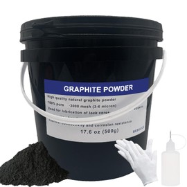 Besucce 1.1 LBS Microfine Pure Graphite Powder, 3000 Grit Powdered Graphite, Dry Powdered Graphite Lubricant, Charcoal Powder for Drawing, Sketching, Pencils, Locks, Bearings