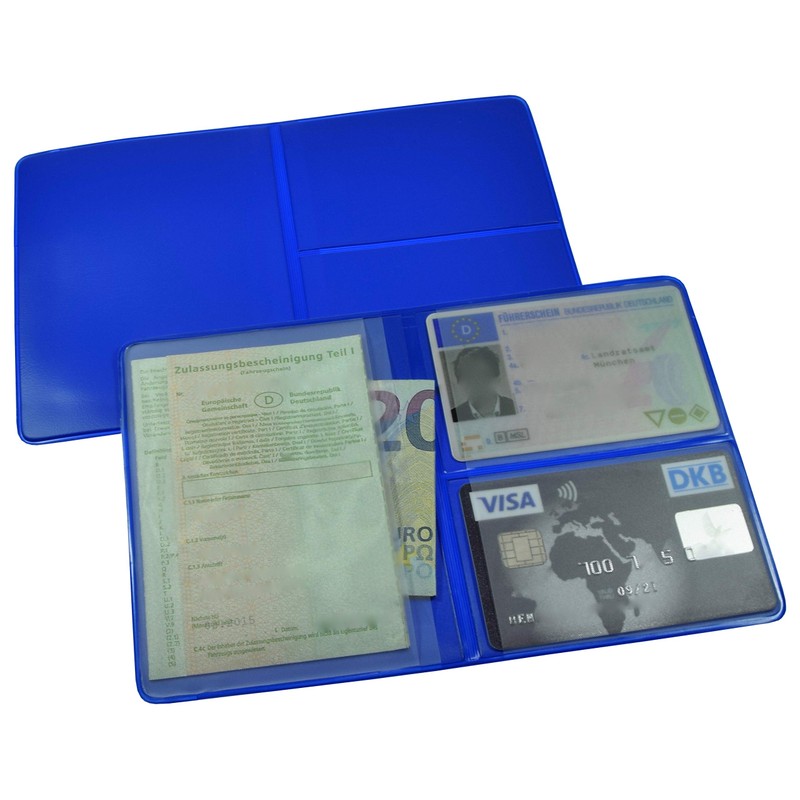 Car Registration Protective Case 4 Compartments Made in Germany Case