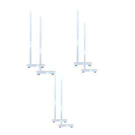 Only Hangers EZ Slide-On Commercial Grade L Legs for Gridwall and Grid Panels No Hardware Needed - Set of 3 Pairs. (White)