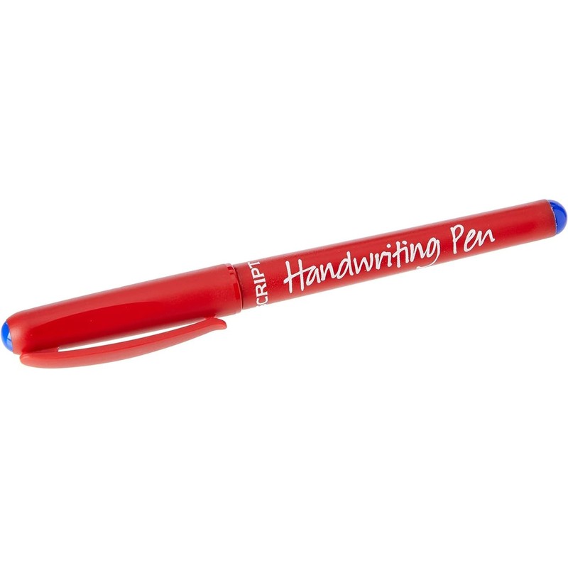 (Pack of 20) Manuscript Blue Handwriting Pens Comfort Grip School