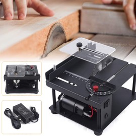 KONKENIE 110-240V Multifunctional Mini Table Saw Household DIY Woodworkings Bench Hardwood Cutting Machine Set Precise Blade 0-90°Angle Cutting 8500RPM