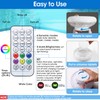 Pool Chlorine Floater, Solar Floating Pool Lights with USB Charging,