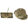 idh by St. Simons 18055-005 Ornate Premium Quality Solid Twist Bell with Key Plate, Antique Brass